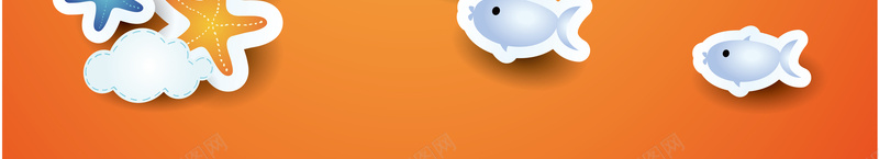 卡通扁平化海洋生物海报背景矢量图ai设计背景_88icon https://88icon.com 卡通 可爱 小清新 小鱼 开心 扁平化 橙色背景 海报 海星 海洋 海边 生物 白云 矢量 素材 背景 矢量图