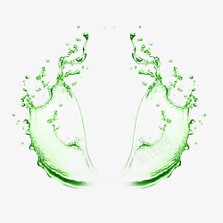 绿色清新液体效果元素素材