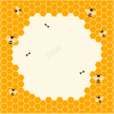 蜂蜜海报背景矢量图背景