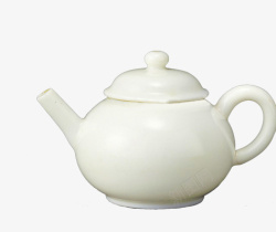 白色陶瓷茶壶素材