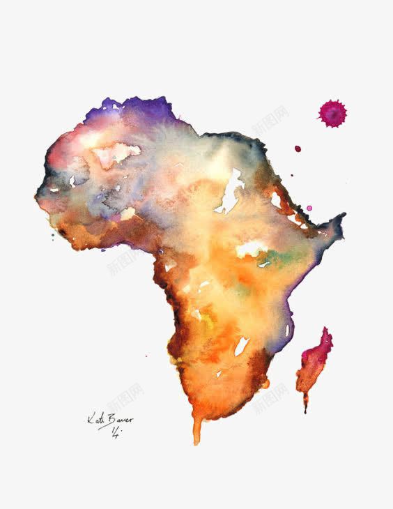 非洲地图png免抠素材_88icon https://88icon.com 创意地图 水墨地图 水彩地图 艺术地图 非洲