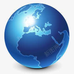 地球互联网蓝色浏览器地球世界全球行图标图标