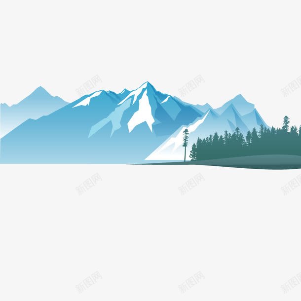 扁平山片png免抠素材_88icon https://88icon.com 扁平山素材 矢量图片 风景画