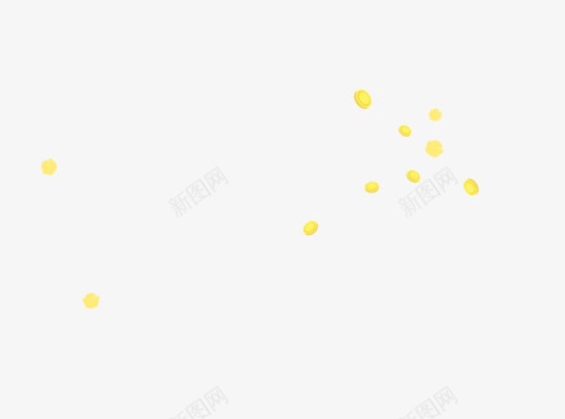 漂浮圆圈黄色漂浮小图标图标