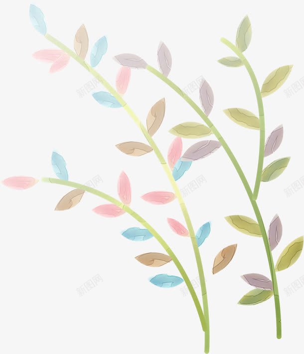 创意手绘合成植物树叶图案png免抠素材_88icon https://88icon.com 创意 合成 图案 树叶 植物