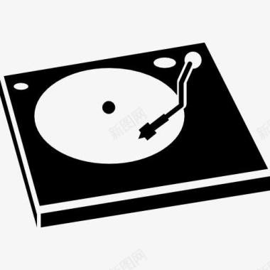 复古信笺复古风格的光盘音乐播放器图标图标