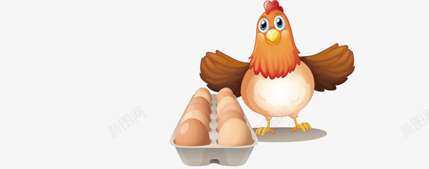 卡通母鸡和新鲜实物鸡蛋矢量图ai免抠素材_88icon https://88icon.com 健康 卡通母鸡 实物 新鲜鸡蛋 母鸡 营养 高蛋白 鸡生蛋 鸡蛋 矢量图