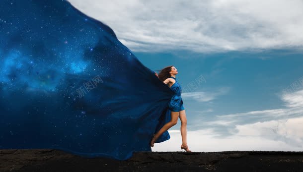 穿着蓝色长裙女孩jpg设计背景_88icon https://88icon.com 女孩 穿着 蓝色 长裙