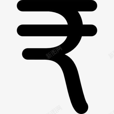 掉钱印度卢比货币符号图标图标