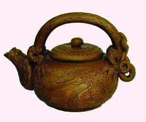 黄色花纹古典茶壶png免抠素材_88icon https://88icon.com 古典 花纹 茶壶 黄色