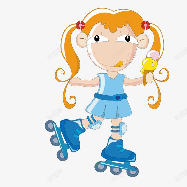 穿轮滑鞋的女孩png免抠素材_88icon https://88icon.com 卡通 女孩 轮滑 轮滑鞋