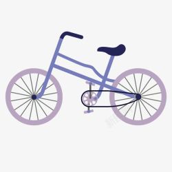 紫色单车素材