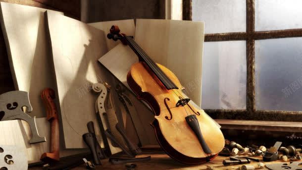 旧画室里的大提琴jpg设计背景_88icon https://88icon.com 大提琴 画室