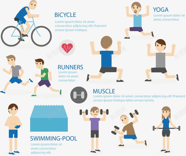 人物健身信息分析png免抠素材_88icon https://88icon.com 举重 健身 减脂 分析图 单车 女子 游泳 瑜伽 男子 跑步 运动