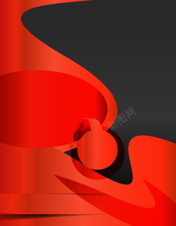 经典红画册红黑几何动感商务封面背景矢量图高清图片