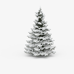 雪圣诞树素材