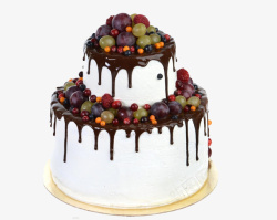 双层巧克力蛋糕图素材