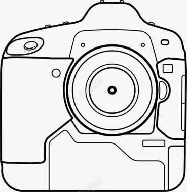 珍珠摄影手绘相机单反图标图标