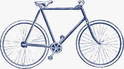 手绘28自行车素材