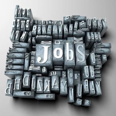 JOBS等字母立体背景背景