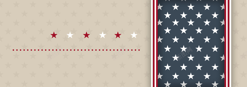 美国独立日banner矢量图背景