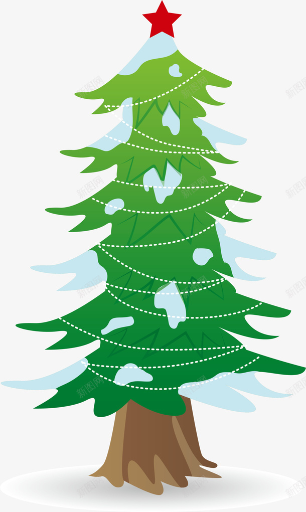 绿色积雪圣诞树png免抠素材_88icon https://88icon.com 冬天 冬季 圣诞节 树木 绿色圣诞树 雪花圣诞树