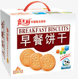 一盒早餐饼干素材