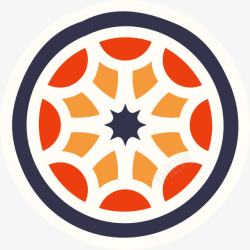 圆形简约中国风图案素材