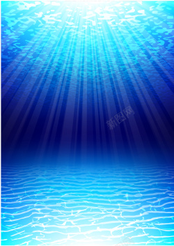 幽蓝植物海面下水底背景图矢量图高清图片
