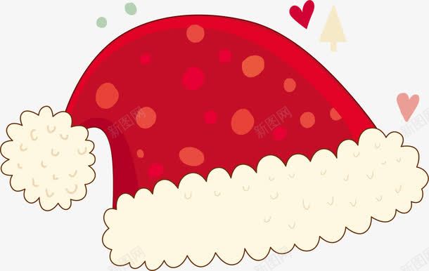 圣诞节红色圣诞帽png免抠素材_88icon https://88icon.com 圣诞节帽子 毛线帽子 白色毛球 白色雪子 红色圣诞帽 红色爱心