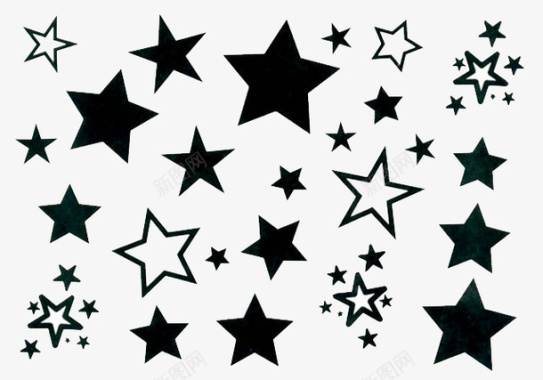 3个五角星星星星空五角星图标图标