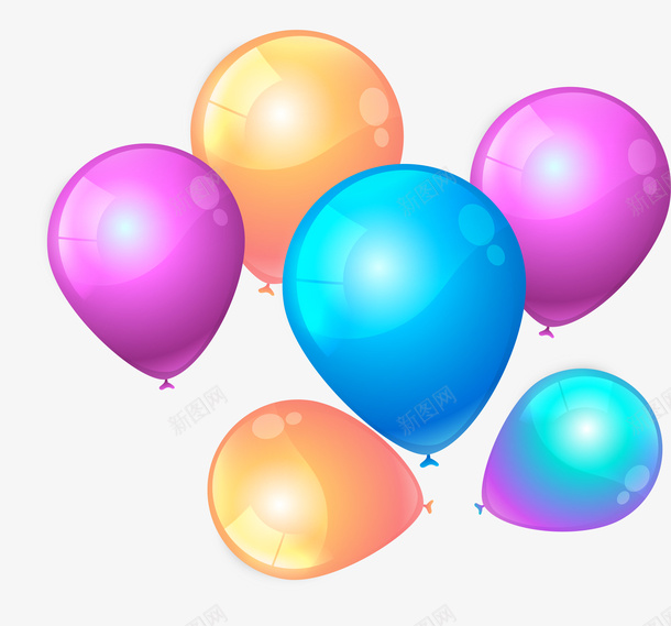 光感气球装饰png免抠素材_88icon https://88icon.com 光感装饰 卡通装饰 彩色底纹 气球 矢量图案 装饰图