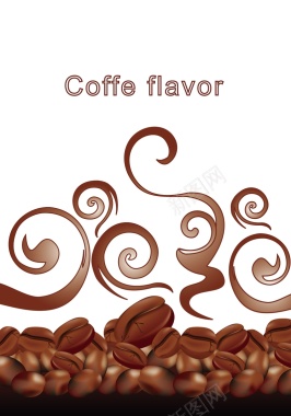 咖啡豆背景装饰矢量图背景