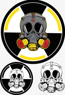 化学物防毒面具插画高清图片