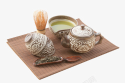复古风陶瓷花纹茶具素材