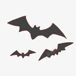 卡通黑色蝙蝠万圣节装饰素材