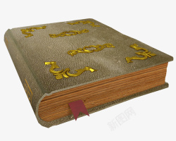 花纹描金棕色复古书籍素材