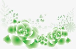 绿色玫瑰水草素材