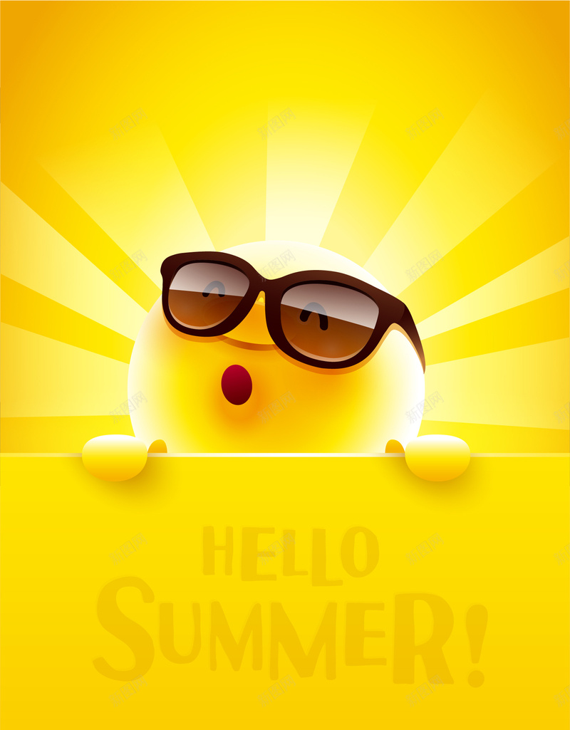 黄色卡通夏季旅游平面广告矢量图ai设计背景_88icon https://88icon.com 卡通 夏季 平面广告 插画 旅游 条纹 阳光照射 黄色背景 矢量图
