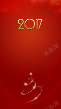 红色新年H5背景背景