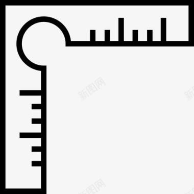 荷兰豆轮廓平方尺的工具图标图标