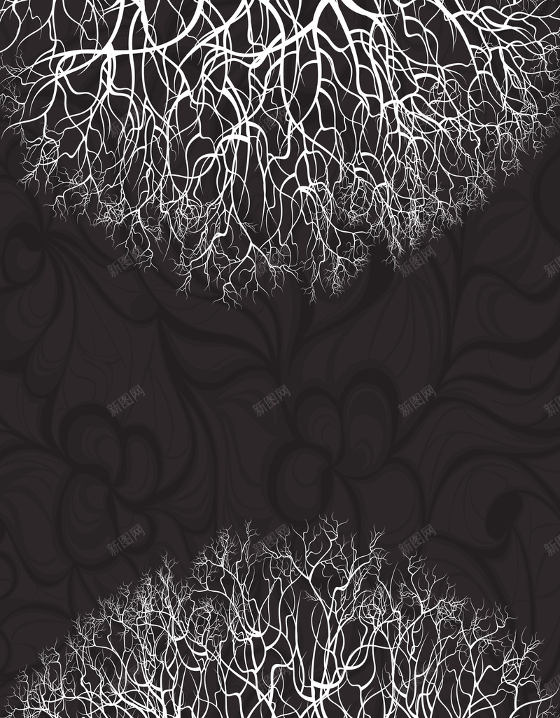 创意简约黑白树木剪影海报背景矢量图ai设计背景_88icon https://88icon.com AI 创意海报 剪影 复古海报 底纹 枯树 树剪影背景 树影 树木 树林 树枝 矢量背景 背景 矢量图