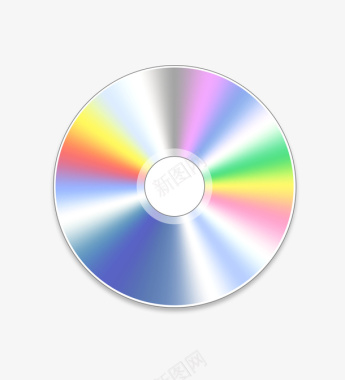彩色图标拟物彩色光碟图标图标
