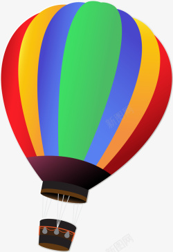 彩色热气球插图矢量图素材