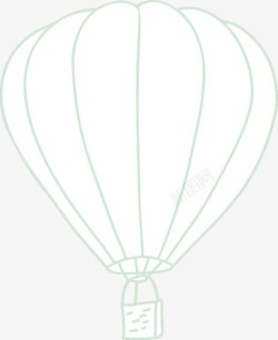 白色热气球素材