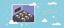 学促销卡通开学季促销清新banner矢量图高清图片