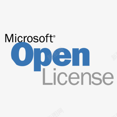 银灰色微软电脑MicrosoftOPENLicense图标图标