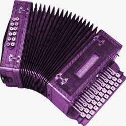 紫色漂亮手风琴素材