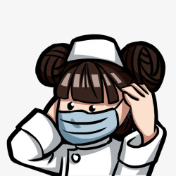 疫情护士手绘卡通人物疫情医生元素高清图片
