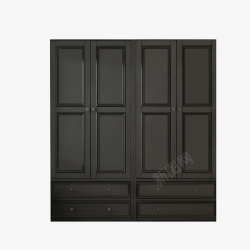 衣柜门实木黑胡桃色衣柜门高清图片